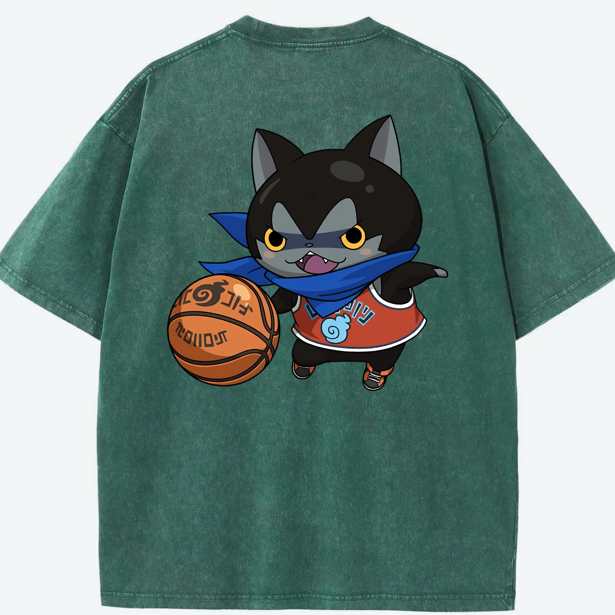 （画像用） 妖怪ウォッチ Yo-kai Watch 綿100% ヴィンテージ風 半袖Tシャツ（背面プリント）